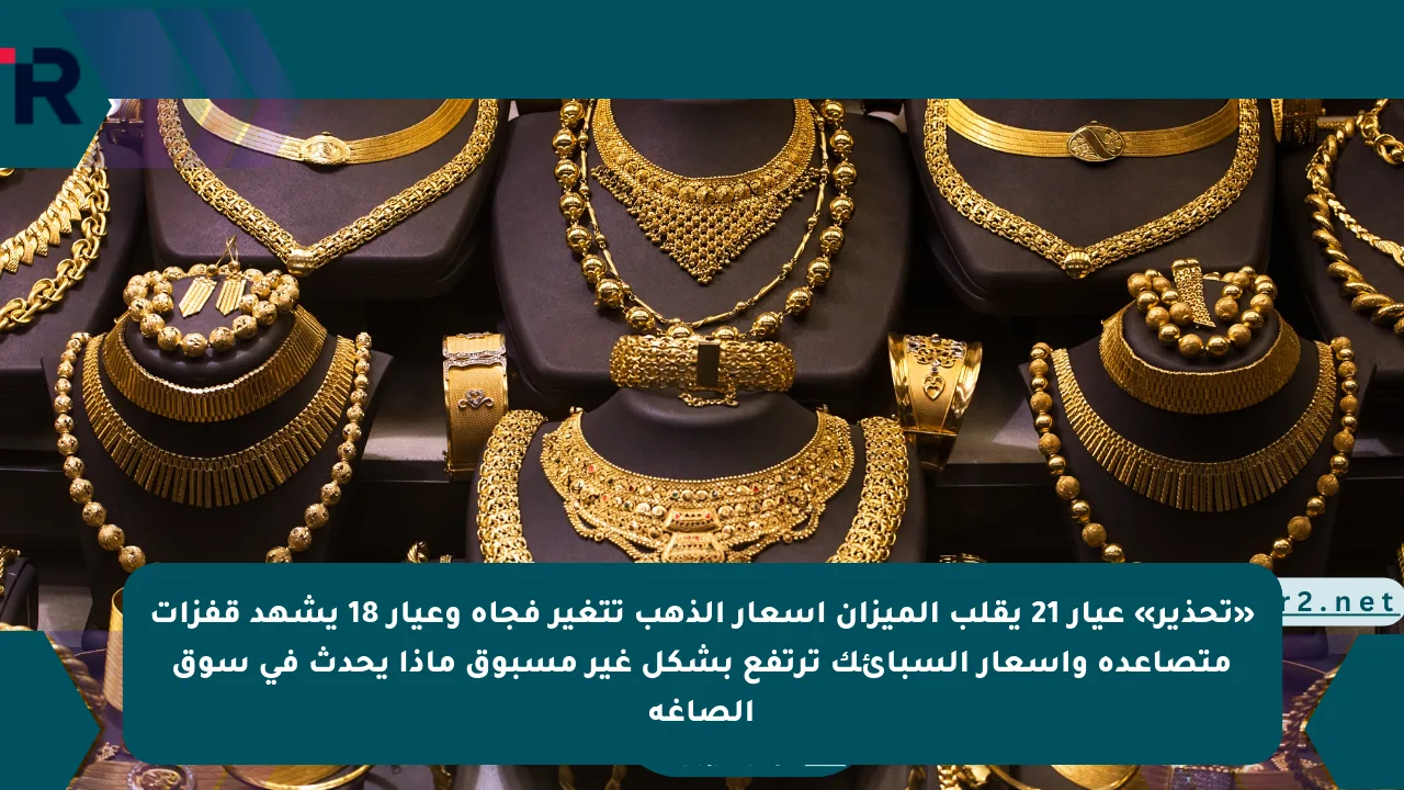 «تحذير» عيار 21 يقلب الميزان أسعار الذهب تتغير فجأة وعيار 18 يشهد قفزات متصاعدة وأسعار السبائك ترتفع بشكل غير مسبوق ماذا يحدث في سوق الصاغة